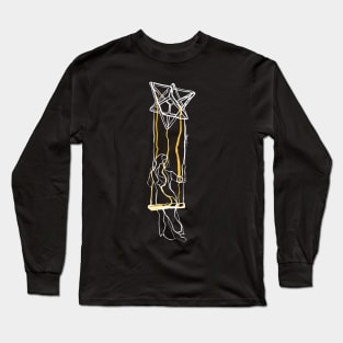 Single Line - Merkabah (White) Long Sleeve T-Shirt